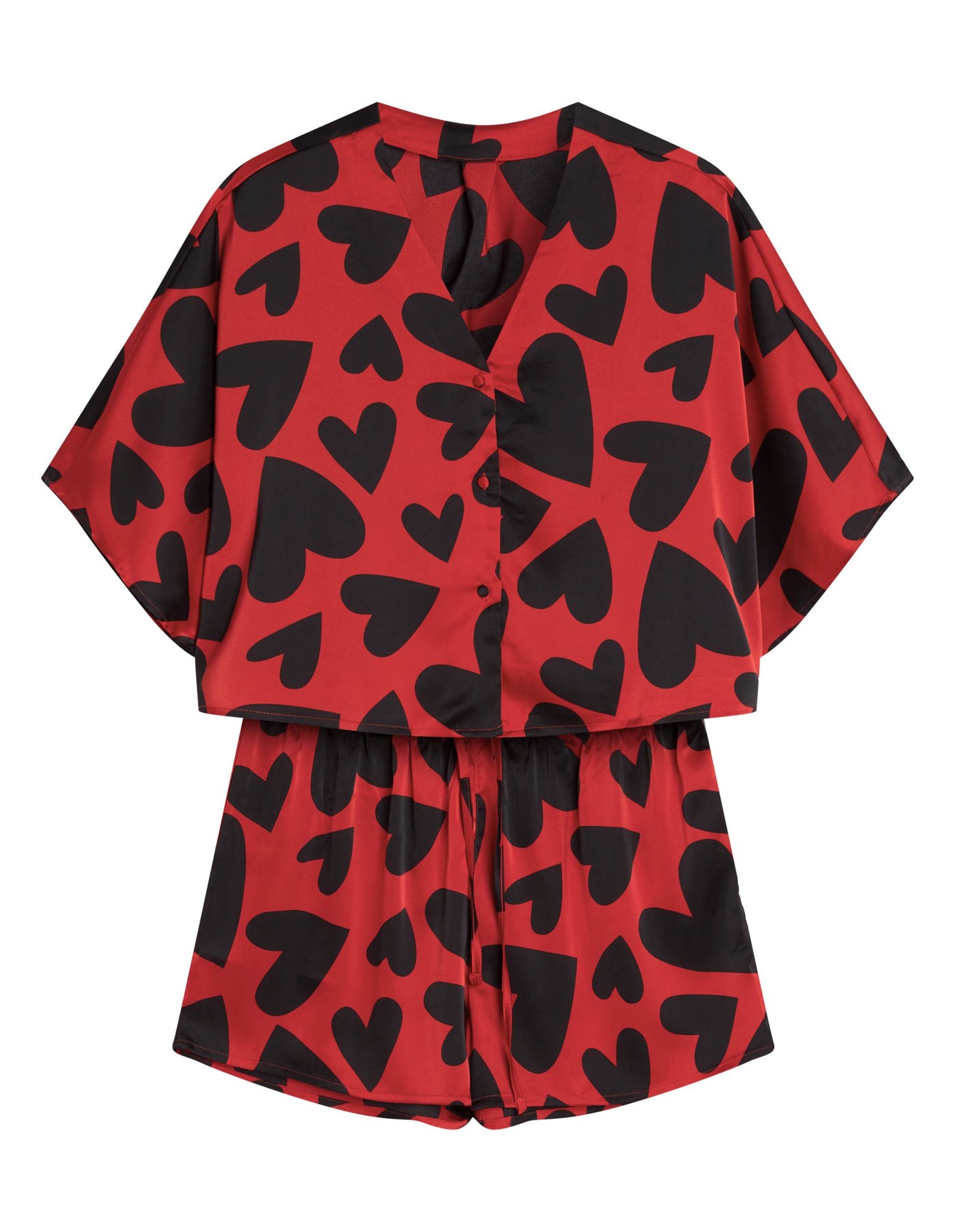Moda Novator - JENYA Rövid Pizsama Piros - L