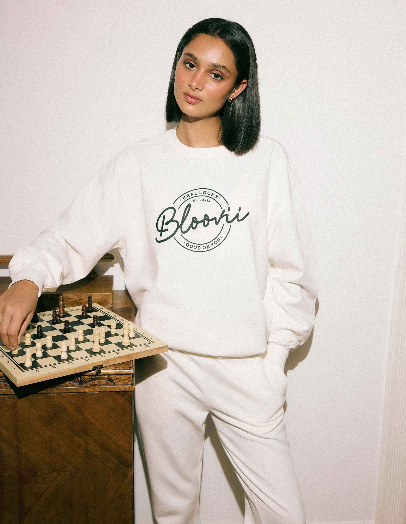 Moda Novator - Bloovii Lee krém színű pulóver M-es