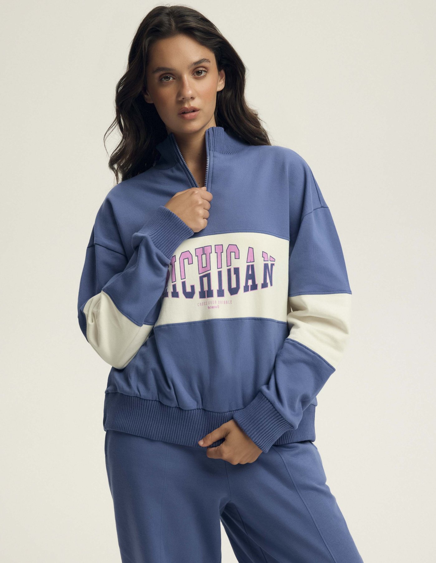 Moda Novator - Bloovii Kelby kék színű pulóver L-es