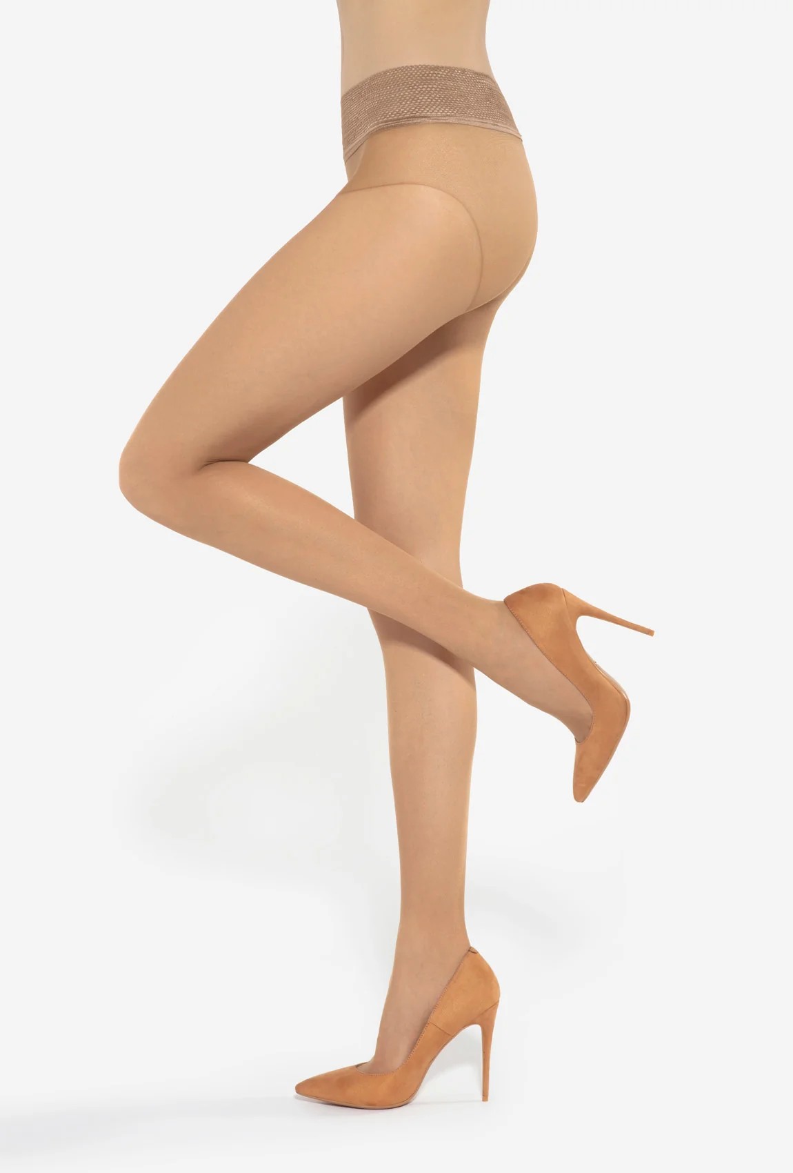 Moda Novator - DISCRETE - Golden Női harisnyanadrág, varrás nélküli bugyi résszel 15 DEN - 2-S