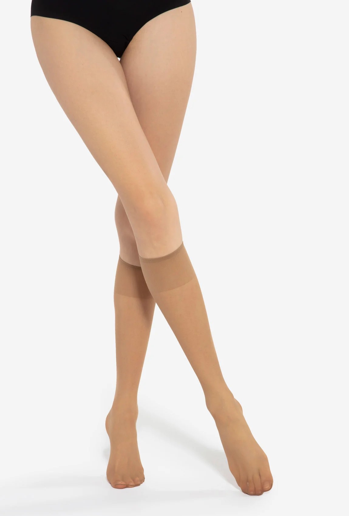 Moda Novator - AVI - Golden Női térdzokni sima, orr nélküli varrással 15 DEN - UNI