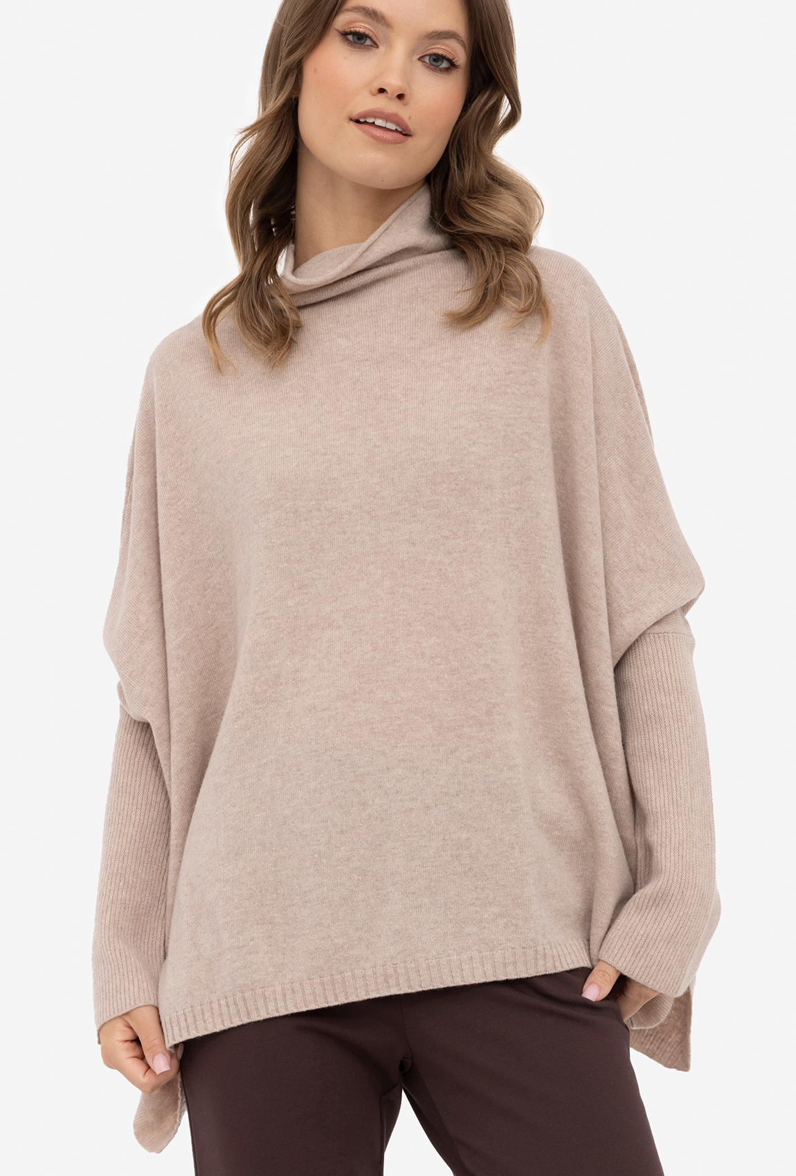 Moda Novator - Liberty bézs női gyapjú pulóver - one size